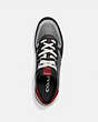 COACH®,CITYSOLE COURT SNEAKER IN COLORBLOCK,Mixed Material,Washed Steel Black,Inside View,Top View