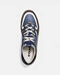 COACH®,CITYSOLE COURT SNEAKER IN COLORBLOCK,Mixed Material,Blue Mist Grey,Inside View,Top View