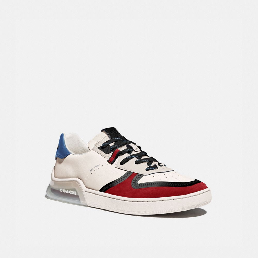 Court Sneakers in Colorblock Leather and Nubuck
