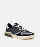 COACH®,CITYSOLE COURT SNEAKER,Mixed Material,Charcoal/Black,Front View