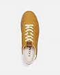 COACH®,LOWLINE LOW TOP SNEAKER,Leather,FLAX,Inside View,Top View