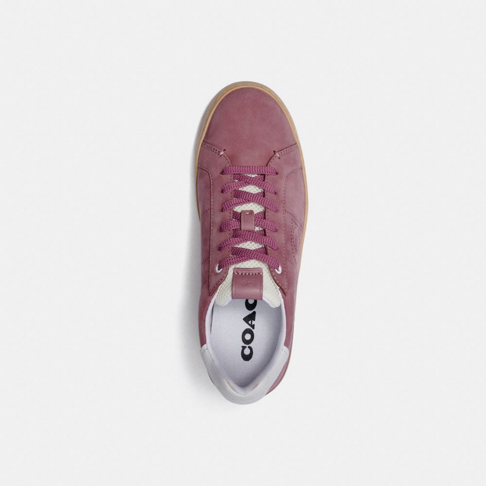 COACH®,LOWLINE LOW TOP SNEAKER,Leather,Soft Purple,Inside View,Top View