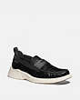 COACH®,CITYSOLE LOAFER,Embossed Leather,Black,Front View