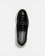 COACH®,CITYSOLE LOAFER,Embossed Leather,Black,Inside View,Top View