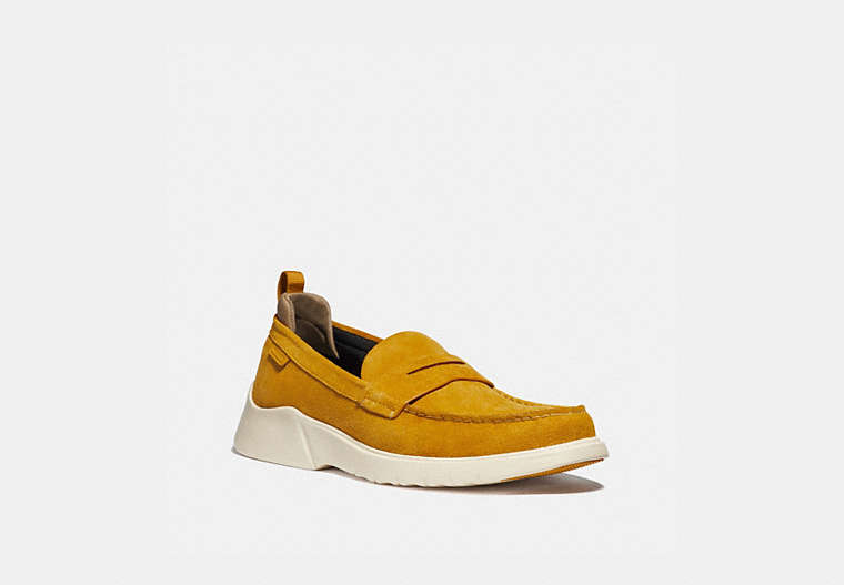COACH®,CITYSOLE LOAFER,Suede,FLAX,Front View image number 0