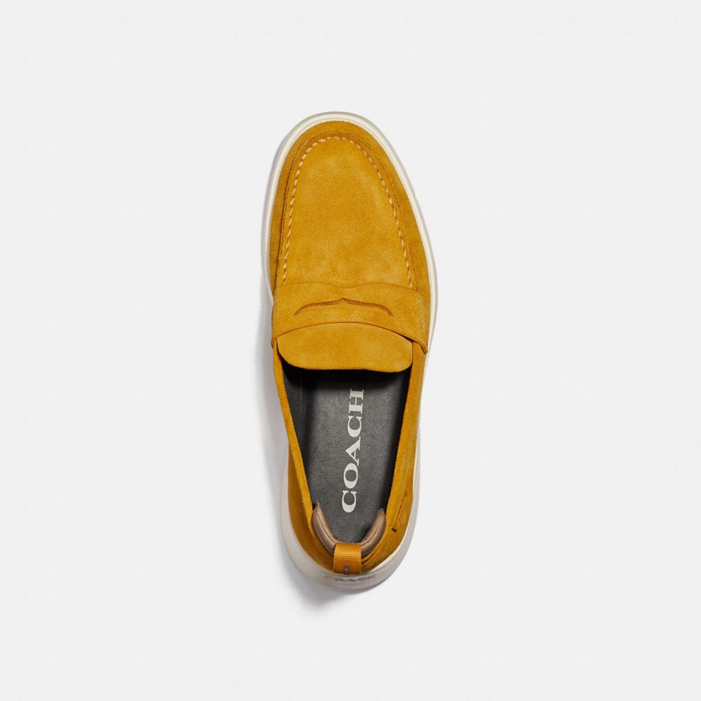 COACH®,CITYSOLE LOAFER,Suede,FLAX,Inside View,Top View