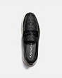 COACH®,CITYSOLE LOAFER,Signature Coated Canvas,Black,Inside View,Top View