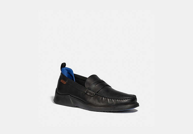 COACH®,CITYSOLE LOAFER,Leather,Black,Front View