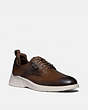 COACH®,CITYSOLE DERBY,Leather,Saddle,Front View