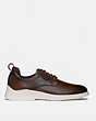 COACH®,CITYSOLE DERBY,Leather,Saddle,Angle View