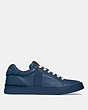 COACH®,LOWLINE LUXE LOW TOP SNEAKER,Leather,ALMOST NAVY,Angle View