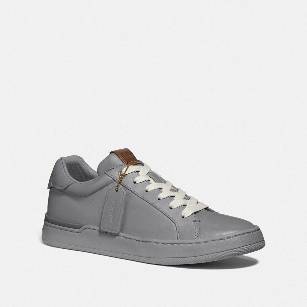 COACH®,LOWLINE LUXE LOW TOP SNEAKER,Leather,Granite,Front View image number 0