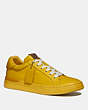 COACH®,LOWLINE LUXE LOW TOP SNEAKER,Leather,Lemon,Front View