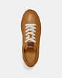 COACH®,LOWLINE LUXE LOW TOP SNEAKER,Leather,Light Toffee,Inside View,Top View
