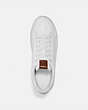 COACH®,LOWLINE LUXE LOW TOP SNEAKER,Leather,White,Inside View,Top View