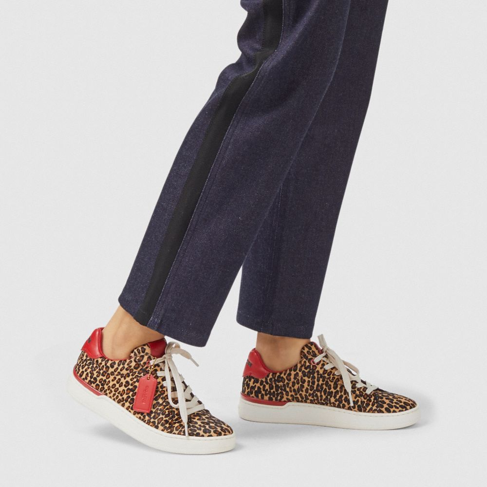 COACH®,BASKETS BASSES DE LUXE LOWLINE,Haircalf,Naturel/Jaspe,Detail View