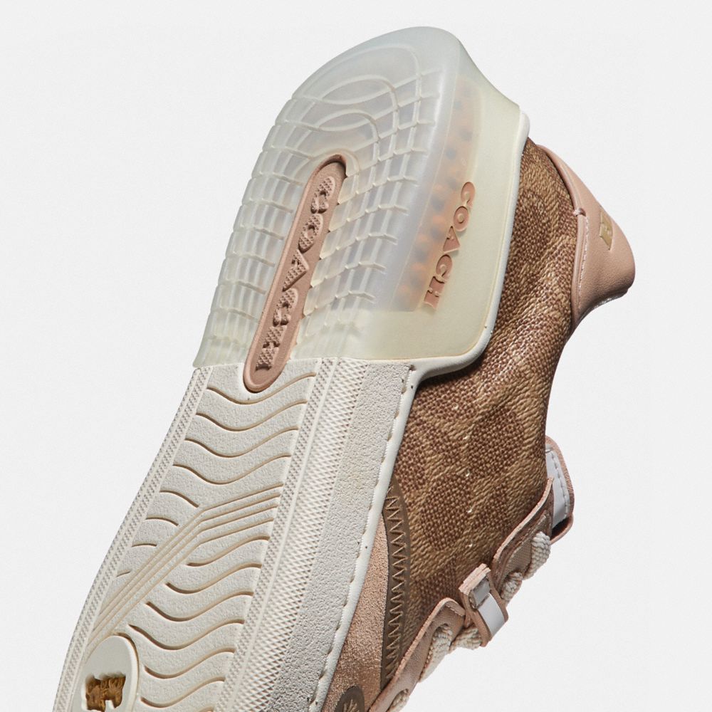 COACH®,CHAUSSURE DE SPORT POUR LE COURT CITYSOLE,PVC,Bronzé/Hêtre,Closer View