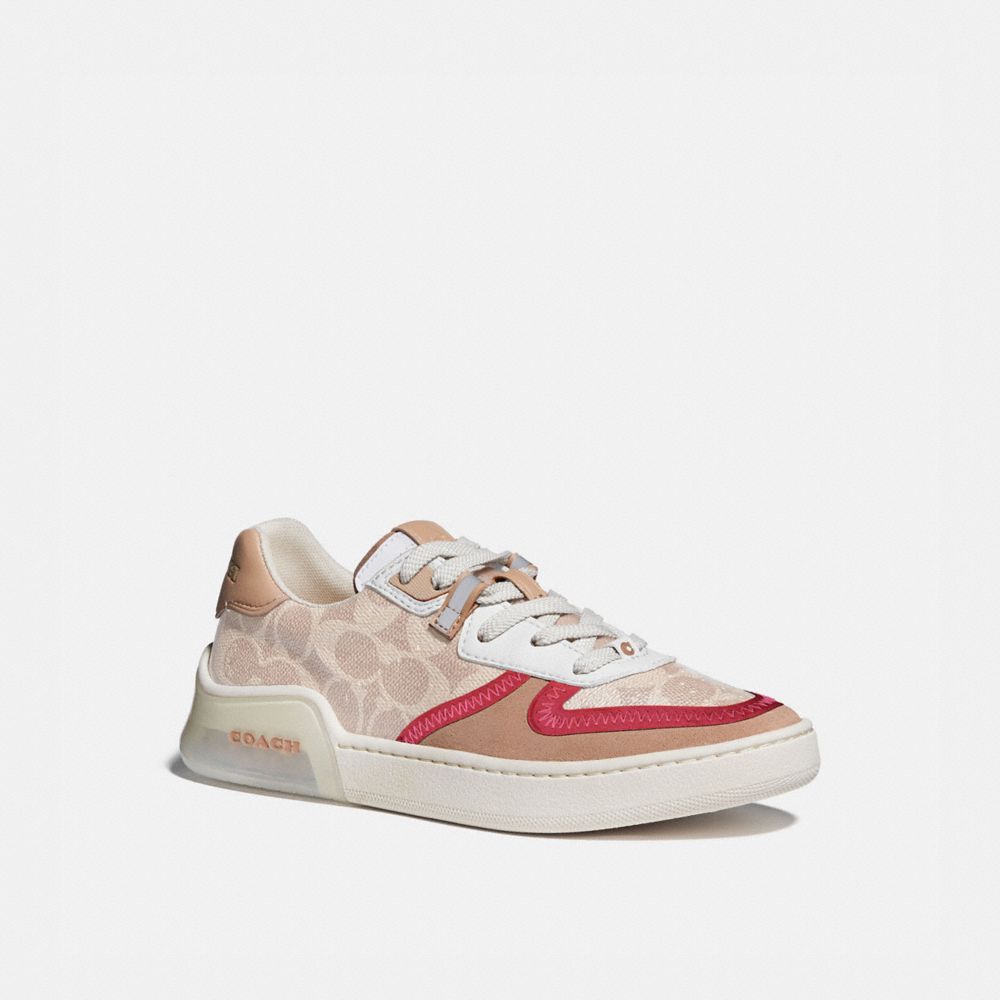 COACH®,CITYSOLE COURT SNEAKER,Sand/Beechwood,Front View image number 0