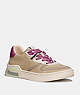 COACH®,CITYSOLE COURT SNEAKER,Suede,Moonlight/Orchid,Front View