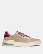 COACH®,CITYSOLE COURT SNEAKER,Suede,Moonlight/Orchid,Angle View