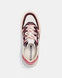 COACH®,CITYSOLE COURT SNEAKER,Suede/Leather,Optic White/ Candy Pink,Inside View,Top View