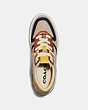 COACH®,CITYSOLE COURT SNEAKER,Leather,Taupe/Sunlight,Inside View,Top View