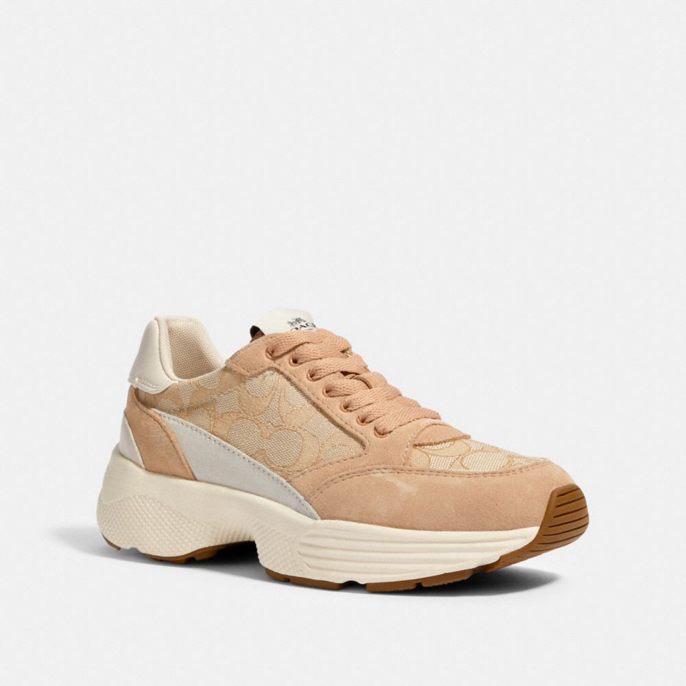 COACH Women's Leather Signature Jogger Sneakers - Macy's