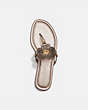 COACH®,JULIA SANDAL,metallicleather,CHAMPAGNE,Inside View,Top View
