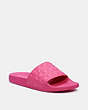 COACH®,ULI SPORT SLIDE,Synthetic,Bold Pink,Front View