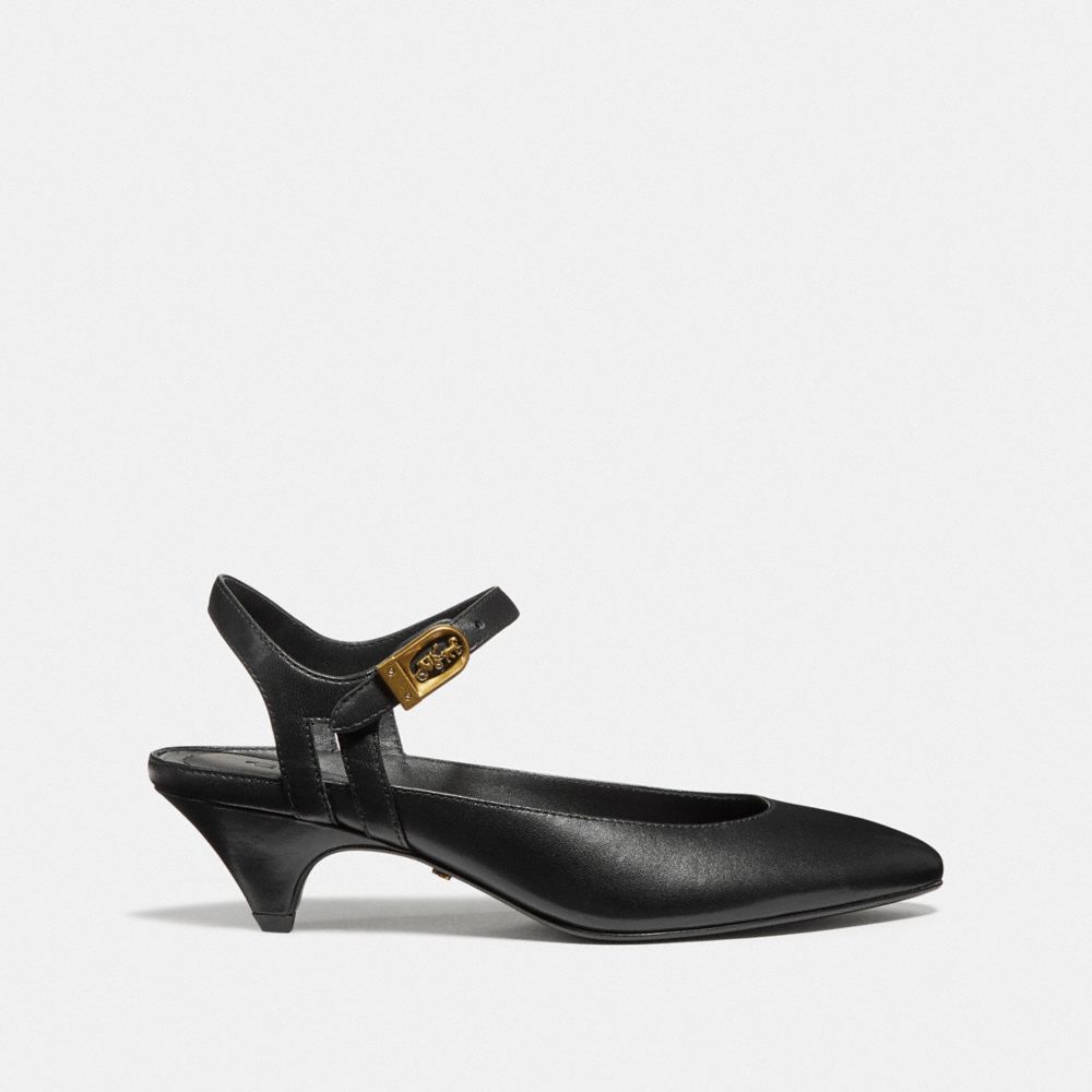 COACH®,Ankle Strap Heel,,Angle View