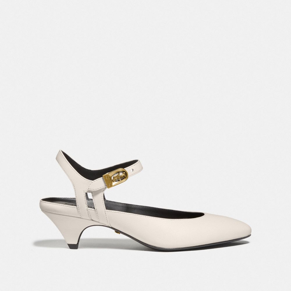 COACH®,Ankle Strap Heel,,Angle View