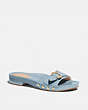 COACH®,BLEEKER SANDAL,Suede,Waterfall,Front View