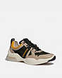 COACH®,CITYSOLE RUNNER,Mixed Material,Black/Yellow,Front View