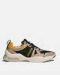 COACH®,CITYSOLE RUNNER,Mixed Material,Black/Yellow,Angle View