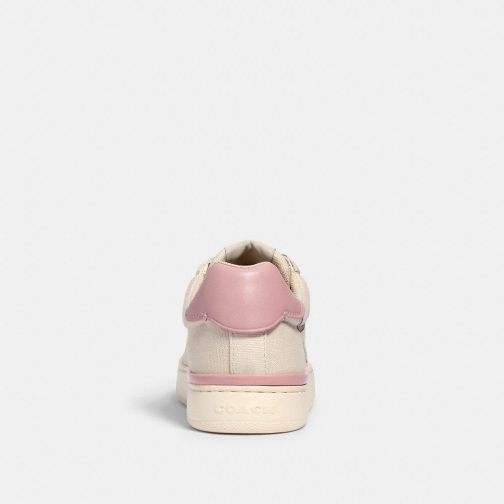 Coach Outlet Clip Low Top Sneaker With Strawberry Print in Pink