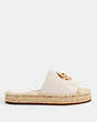 COACH®,CAMILLE ESPADRILLE,Cuir,Craie,Angle View