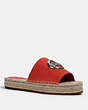 COACH®,CAMILLE ESPADRILLE,Suede,SALMON,Front View