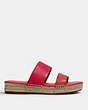 COACH®,FRANCA ESPADRILLE,Leather,Salmon/Pink,Angle View