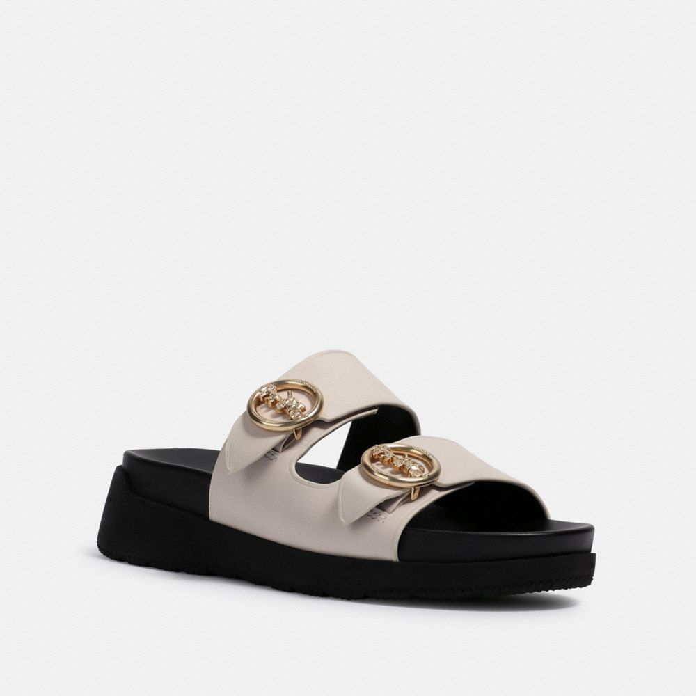 Cortlandt embellished leather slide hot sale sandal