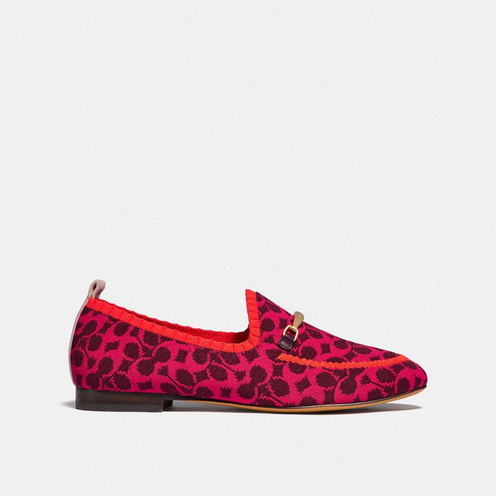 Pink hot sale coach loafers