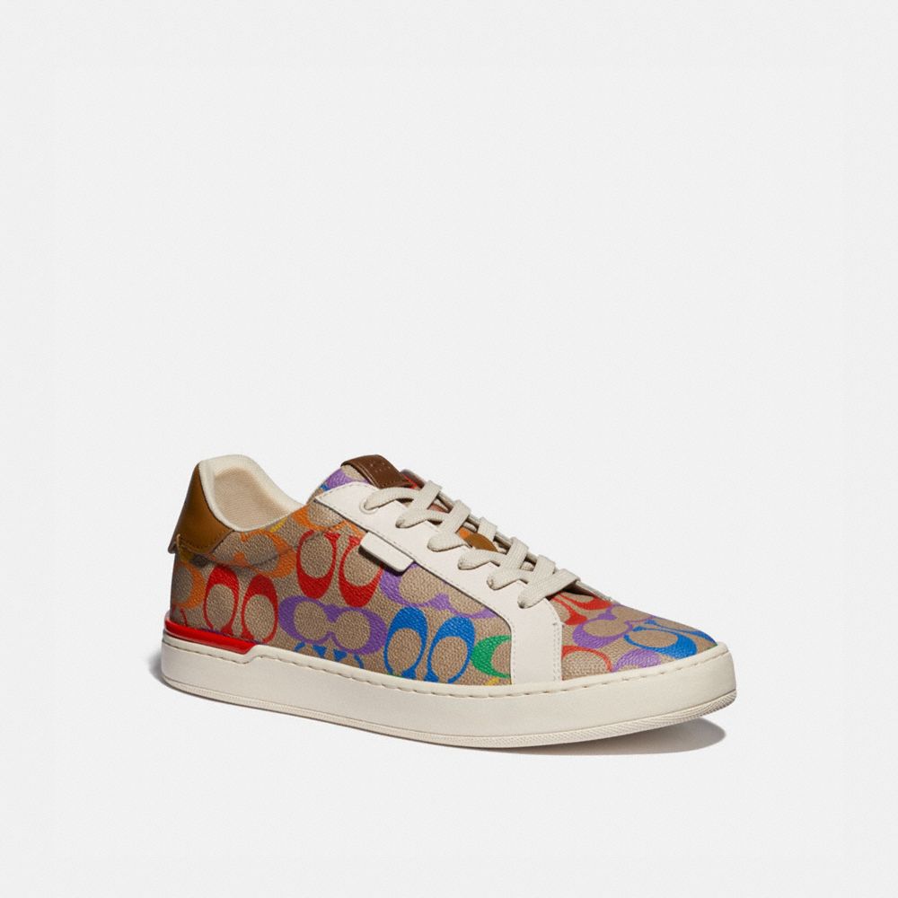 COACH® | Lowline Low Top Sneaker In Rainbow Signature Canvas