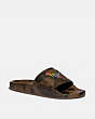 COACH®,SLIDE WITH RAINBOW SIGNATURE REXY,Coated Canvas,Wildbeast Multi,Front View