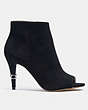 COACH®,REMI BOOTIE,Suede,Black,Angle View