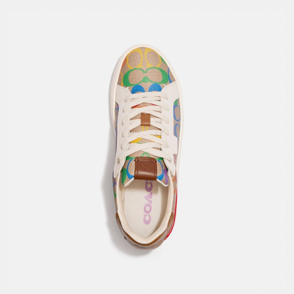 COACH®  Lowline Low Top Sneaker In Rainbow Signature Canvas