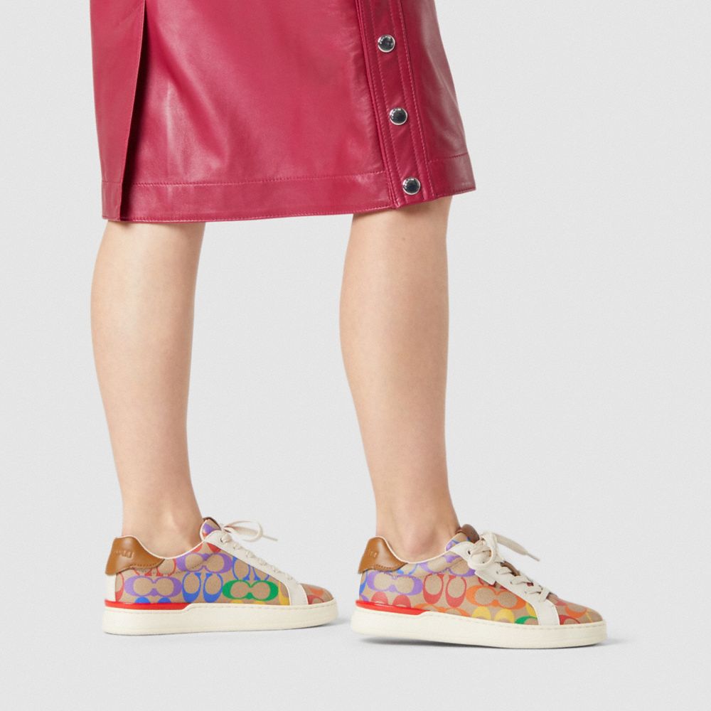 COACH Women's Lowline Rainbow Low Cut Sneakers