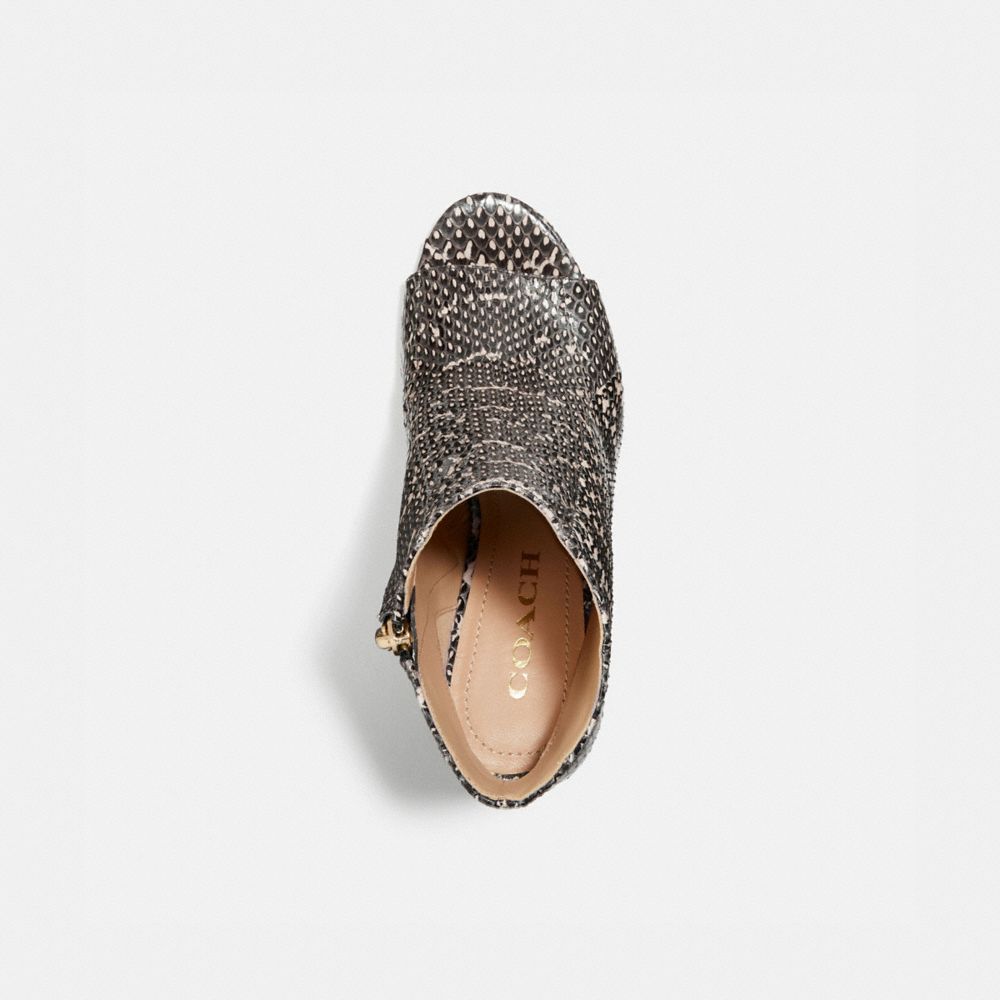 COACH®,BOTTINE REMI EN CUIR DE SERPENT,reptile,Bronzé,Inside View,Top View