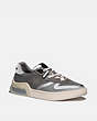 COACH®,CITYSOLE COURT SNEAKER,Mixed Material,Silver,Front View