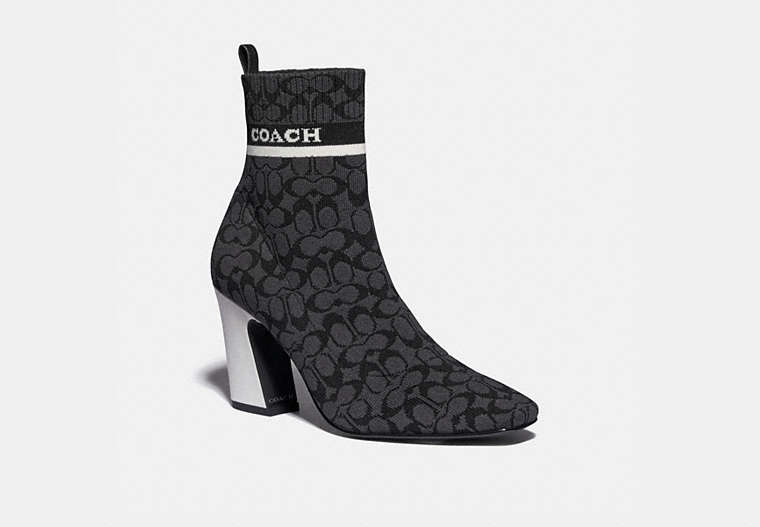 COACH®,TASHA BOOTIE,Knit,Black,Front View image number 0
