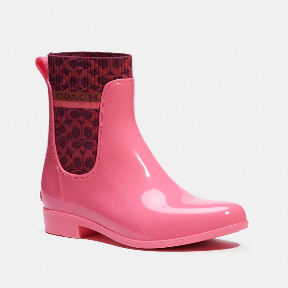 Coach red rain on sale boots