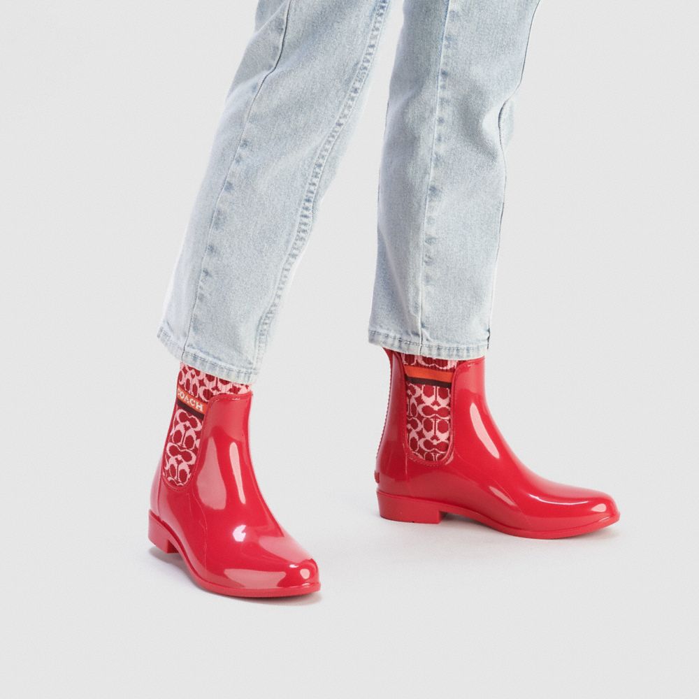 Coach short hot sale rain boots